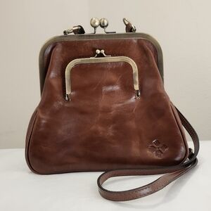 Patricia Nash Vintage Brown Leather Satchel